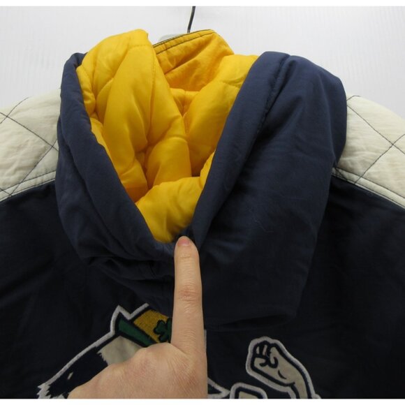 VINTAGE Notre Dame Fighting Irish Jacket XL Starter Puffer Coat 90s * - Picture 14 of 16